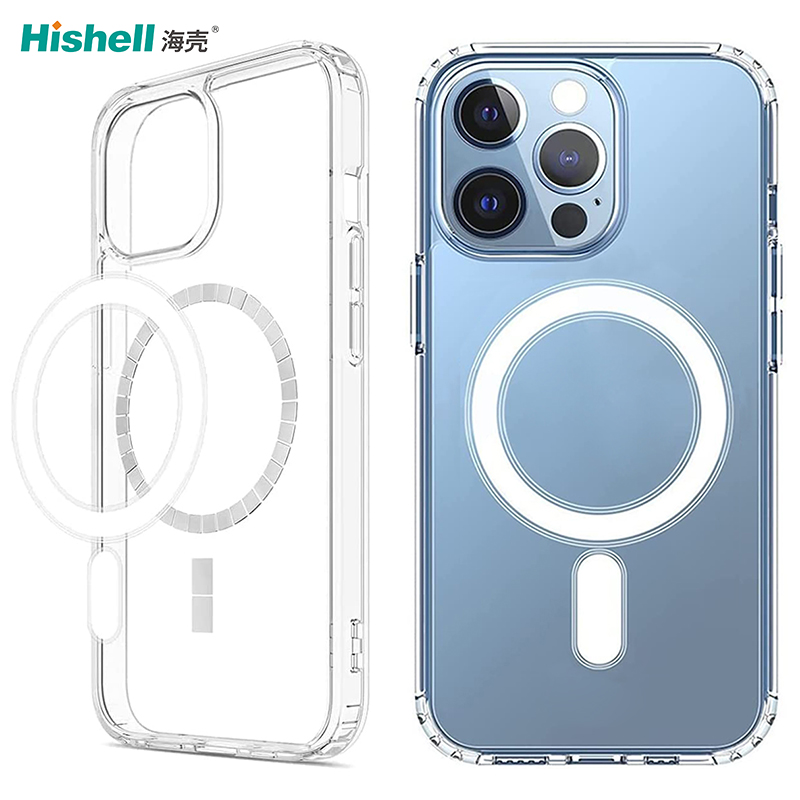 iPhone 14 Pro Max Mobile Phone Cases PC TPU Edge Anti-fall Yellow Resistant Transparent Magsafe Cell Phone Covers
