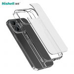 iPhone 14 Pro Mobile Phone Cases Clear PC TPU Edge Shockproof Yellow Resistant Cell Phone Covers