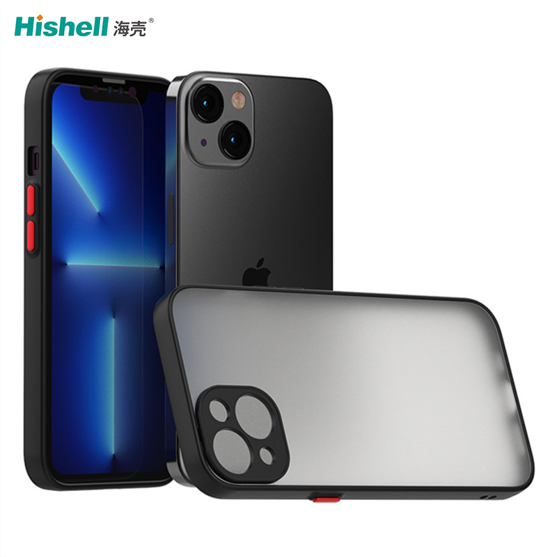 iPhone 14 Plus Mobile Phone Cases PC TPU Translucent Matte Two-color Shockproof Cell Phone Cover