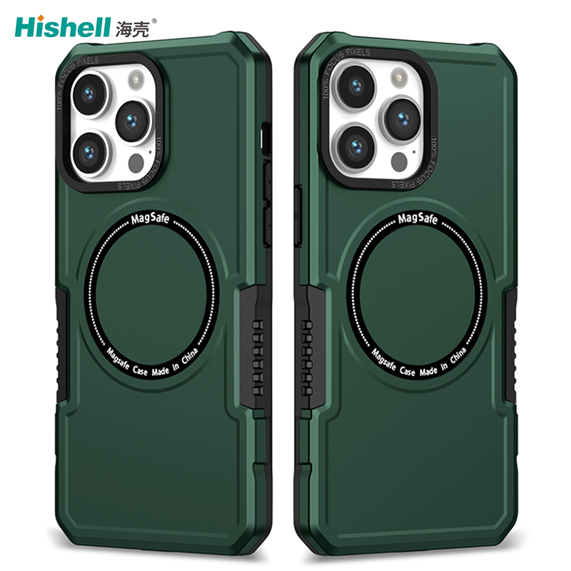 iPhone 14 Pro Mobile Phone Cases Support Wireless Charging PC TPU Armor Shockproof Cell Phone Cover