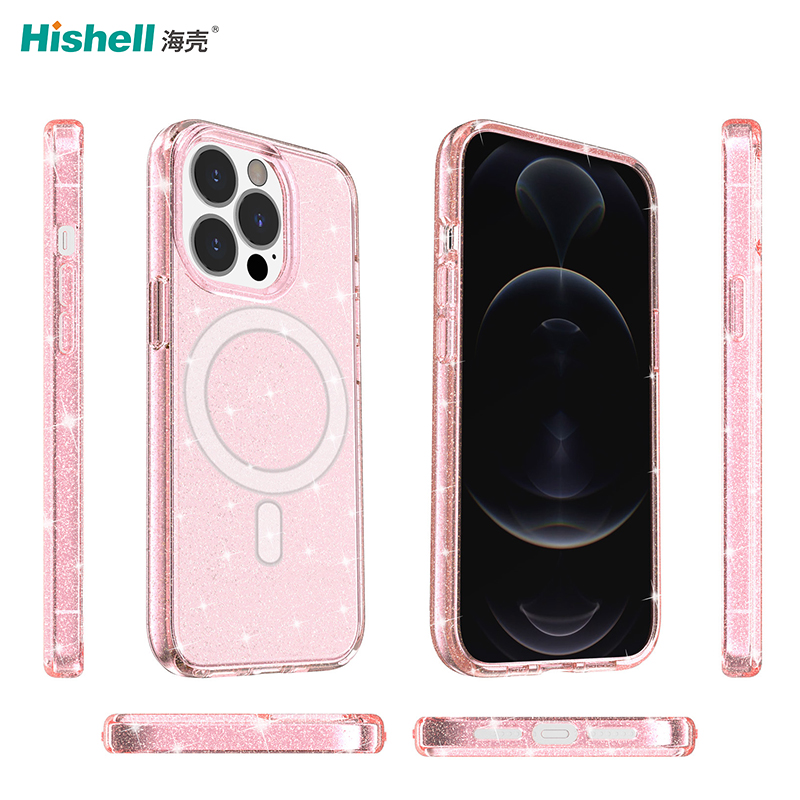 iPhone 14 Mobile Phone Cases Fully Protective Shinny Clear PC Magsafe Terminator Shockproof Cell Phone Cover
