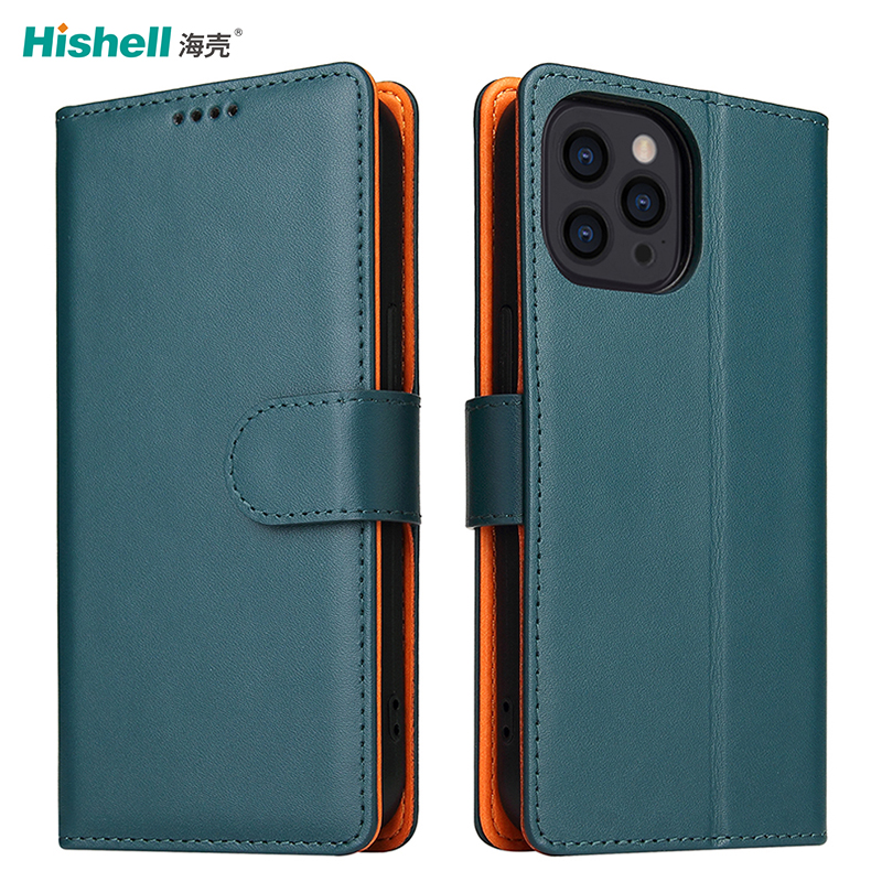 iPhone 14 Pro Max Mobile Phone Cases PU Leather Flip Fully Protective Wallet Holder OEM Cell Phone Cover